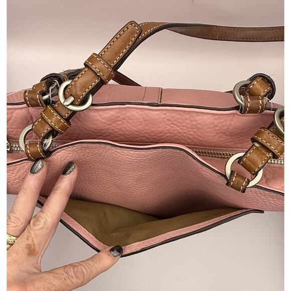 Vintage COACH CHELSEA F10892 Pebbled Leather Tote Shoulder Bag Handbag Rare Pink - Picture 5 of 14
